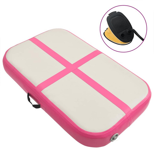 Inflatable gymnastics mat - inflatable, pink